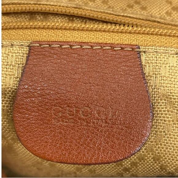 Gucci Vintage Brown Leather and Bamboo Backpack Bag With Dust bag main image 4
